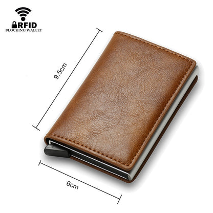 Anti-RFID Aluminium Pop-up Card Wallet with Money Clip